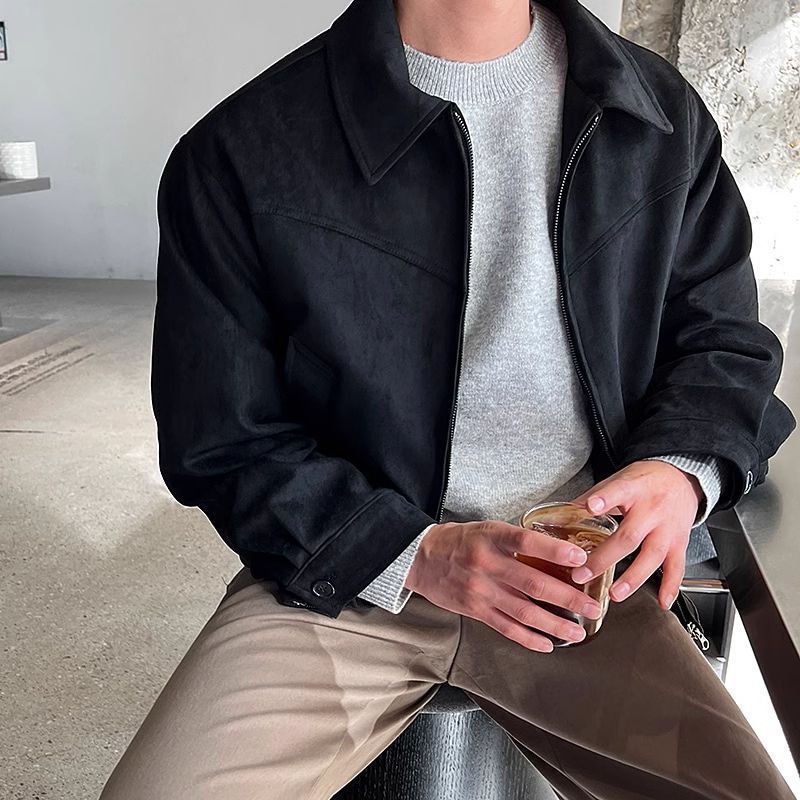 Orla | Mens Bomber Retro Washed Loose Zip Lapel Jacket - 7