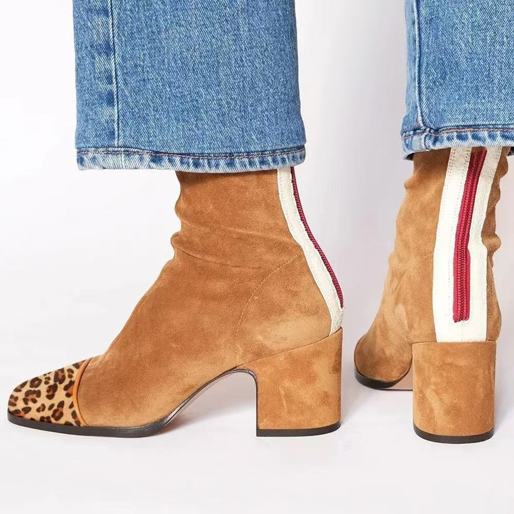 Fenella | Womens Knee High Suede Heeled Winter Long Boots - 6