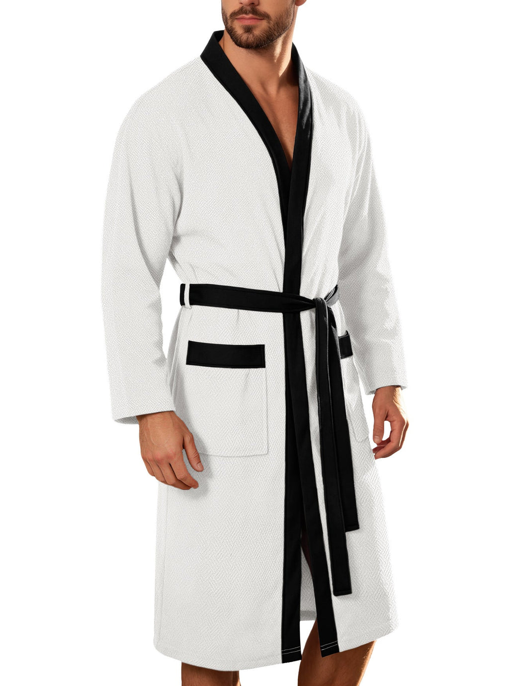 Alden | Mens Dressing Gown Towelling Bathrobe Robe Loungewear