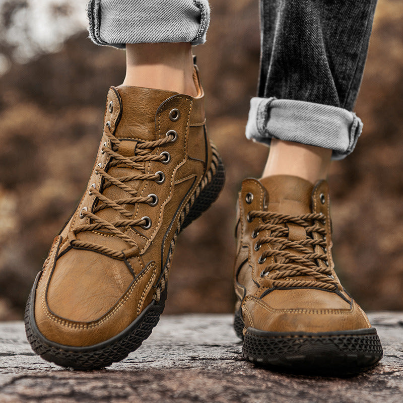 Zeb | Mens Ankle Boots Lace Up High Top Casual Boots - 9