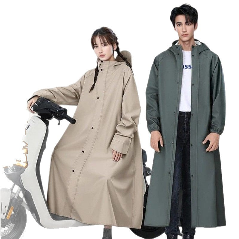 Talia | Mens Raincoat Waterproof Long Hooded Riding Rain Poncho
