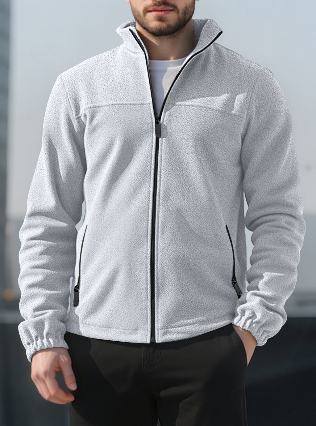 Ottoline | Mens Fleece Lined Winter Warm Stand Collar Jacket - 9