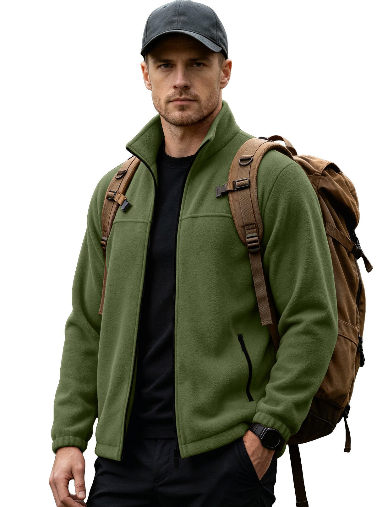 Ottoline | Mens Fleece Lined Winter Warm Stand Collar Jacket - 12