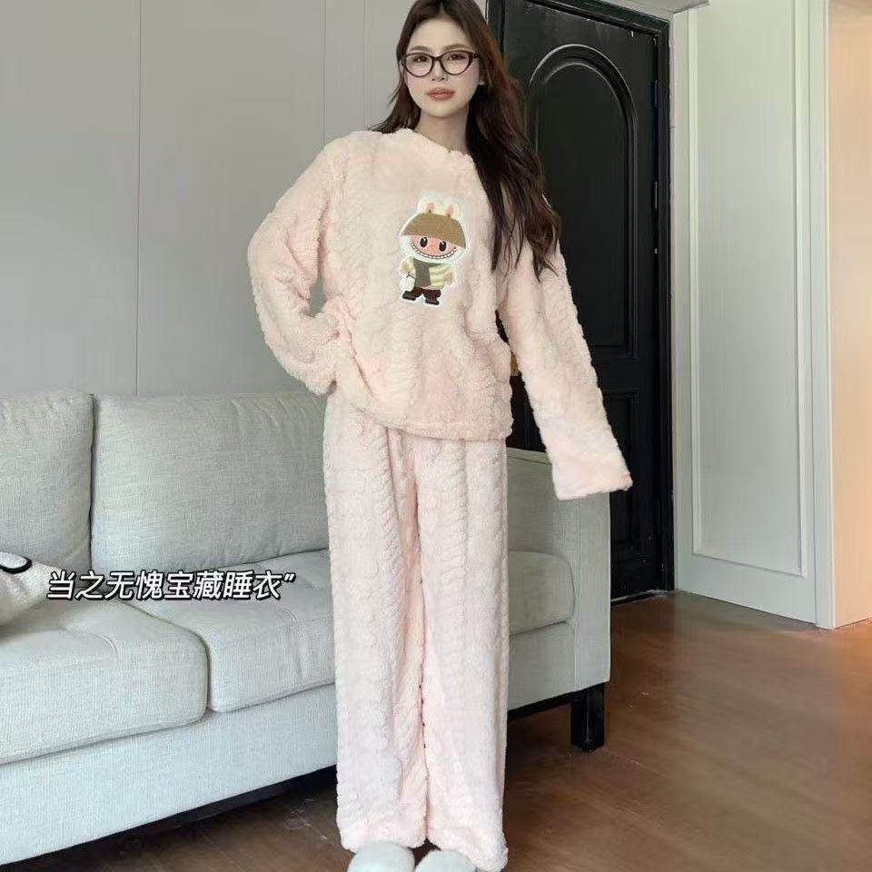 Priya | Womens Fleece Pyjamas Warm Winter Loungewear Set - 7