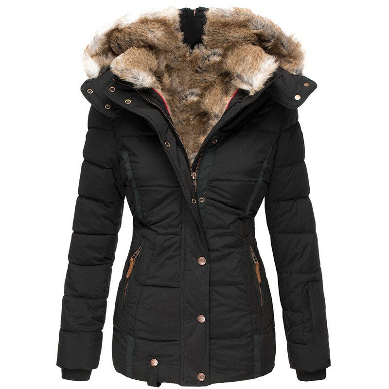 Linnea | Womens Parka Coat Fur Collar Padded Warm Winter Coat
