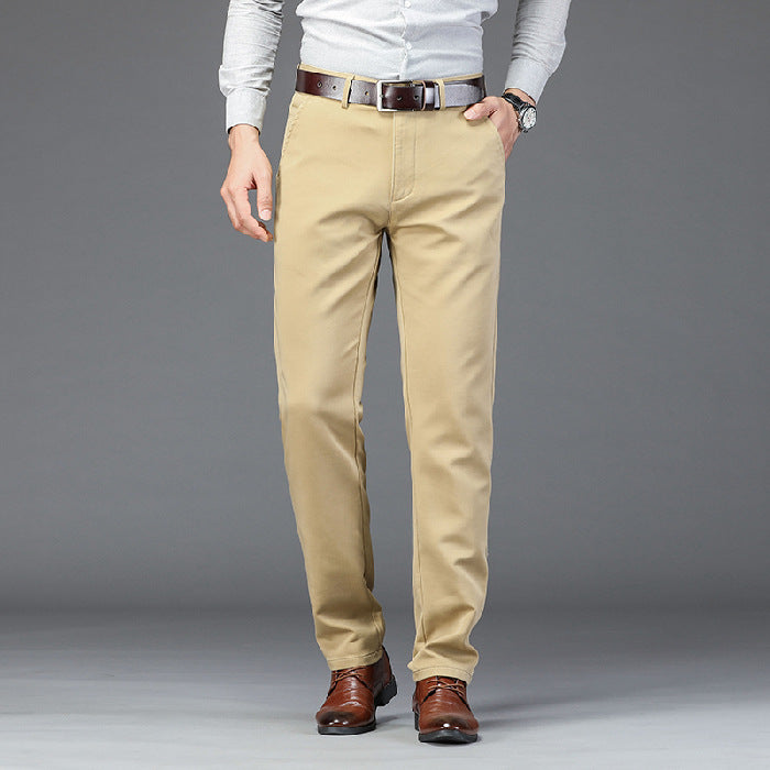 Reuben | Mens Work Straight Leg Business Casual Fleece Lined Trousers - 10