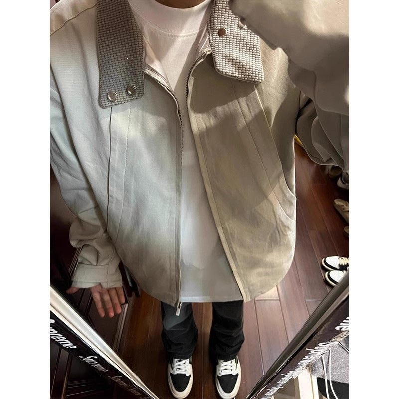 Zinnia | Mens Harrington Jacket Collared Bomber Casual Workwear Jacket