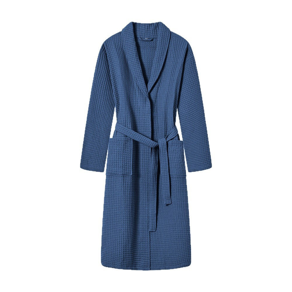 Rowan | Womens Dressing Gown Cotton Waffle Bathrobe Robe