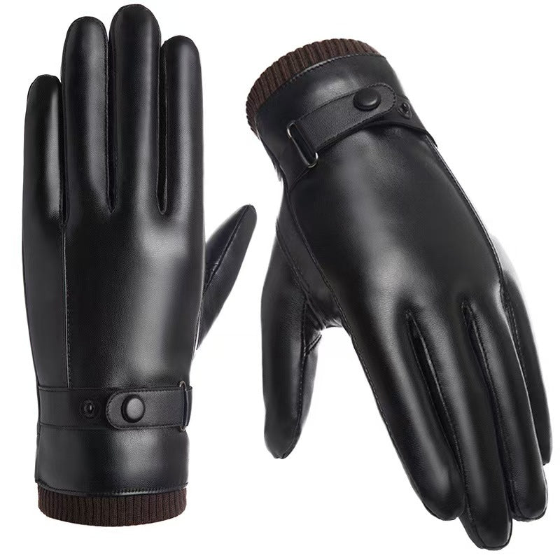 Valentine | Womens Leather Touch Screen Warm Cycling Gloves - 8