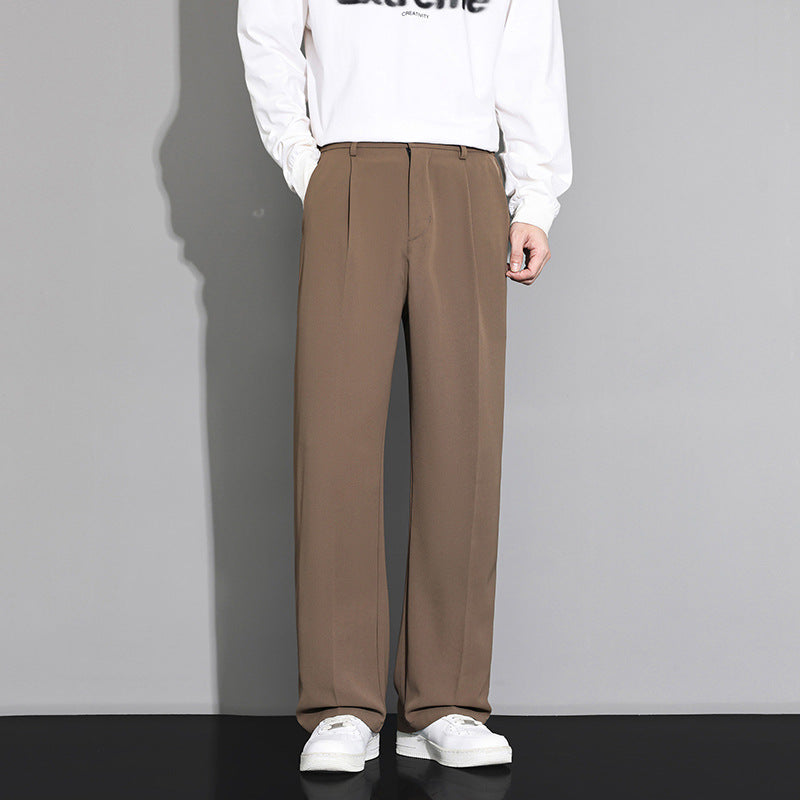 Nathaniel | Mens Wide Leg Straight Loose Casual Summer Trousers - 10