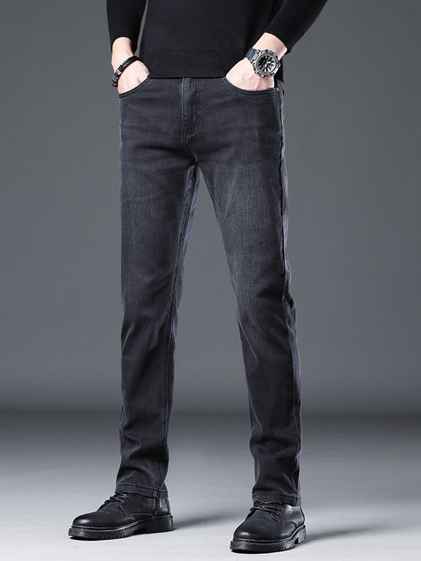 Vesper | Mens Straight Leg Loose Fit Stretch Baggy Casual Jeans - 1
