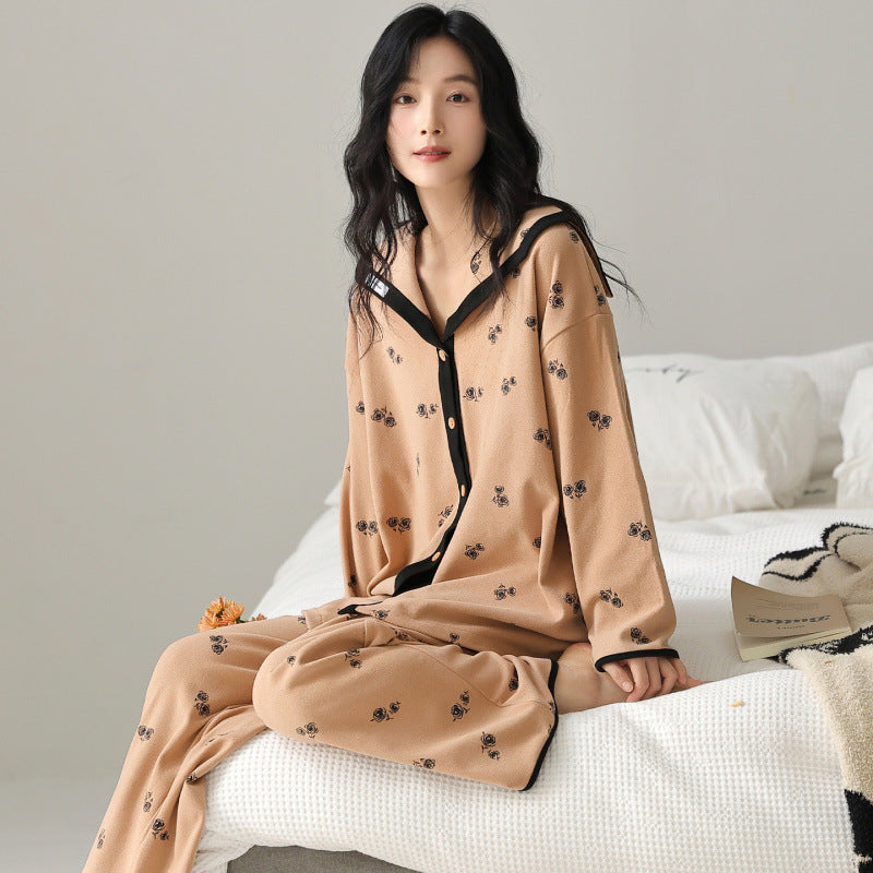 Beatrice | Womens Cotton Long Sleeve Pyjama Set