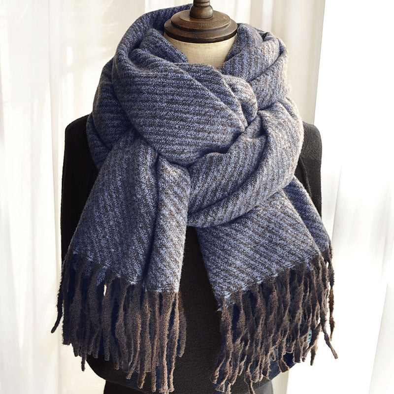 Quill | Womens Autumn Winter Warm Soft Gradient Long Shawl Scarf - 8