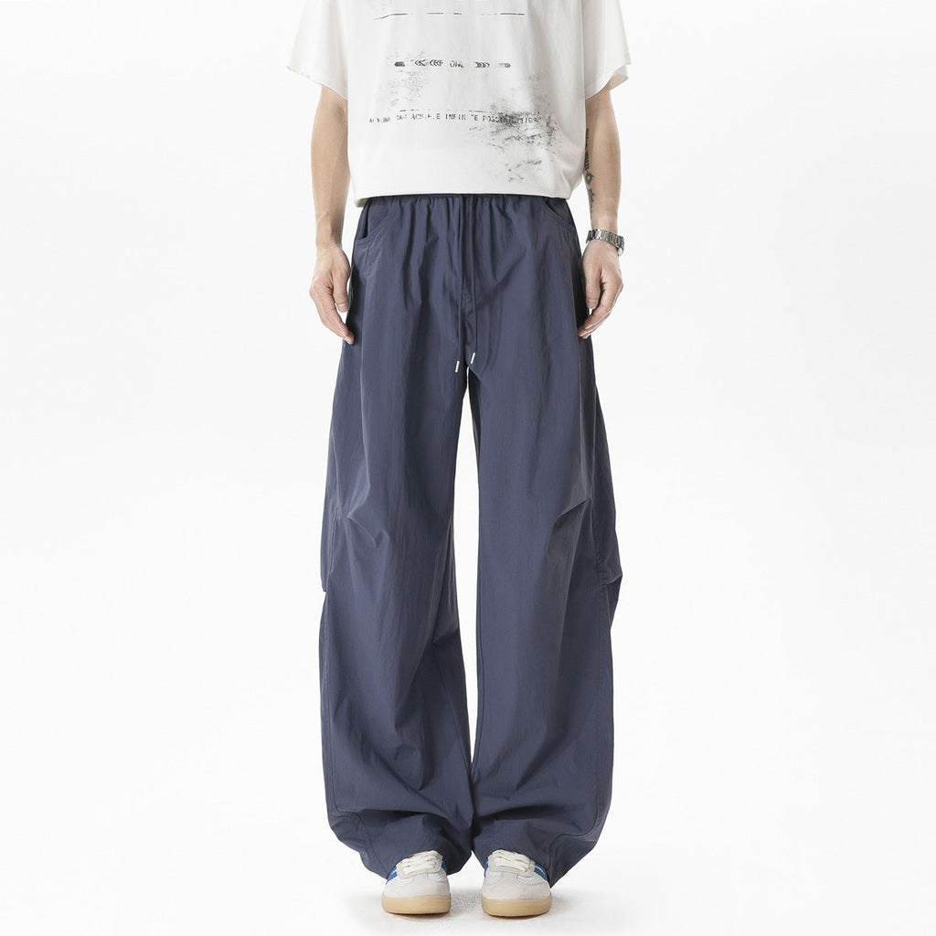 Gustav | Mens Trousers Lightweight Pleated Wide Leg Casual Pants