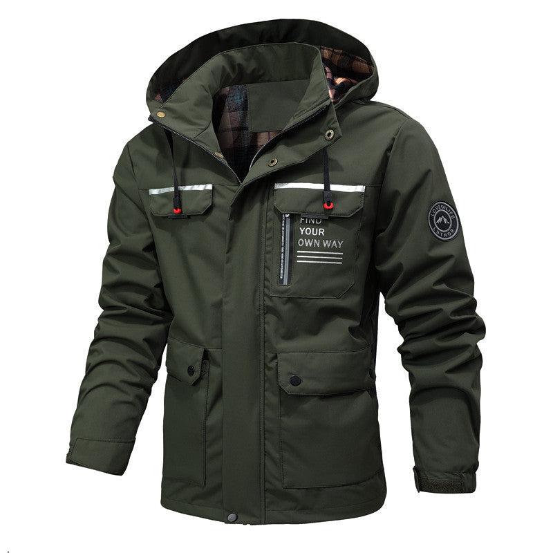 Kaya | Mens Puffer Jacket Plus Size Hooded Padded Warm Winter Coat