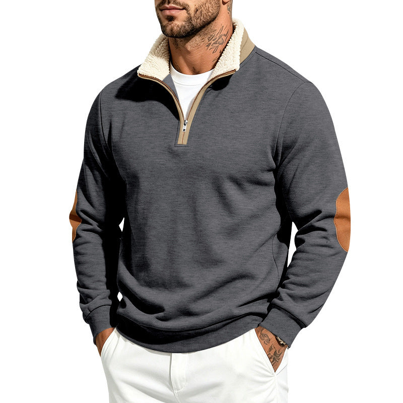 Viggo | Mens Half Zip Fleece Sweatshirt Long Sleeve Top - 10