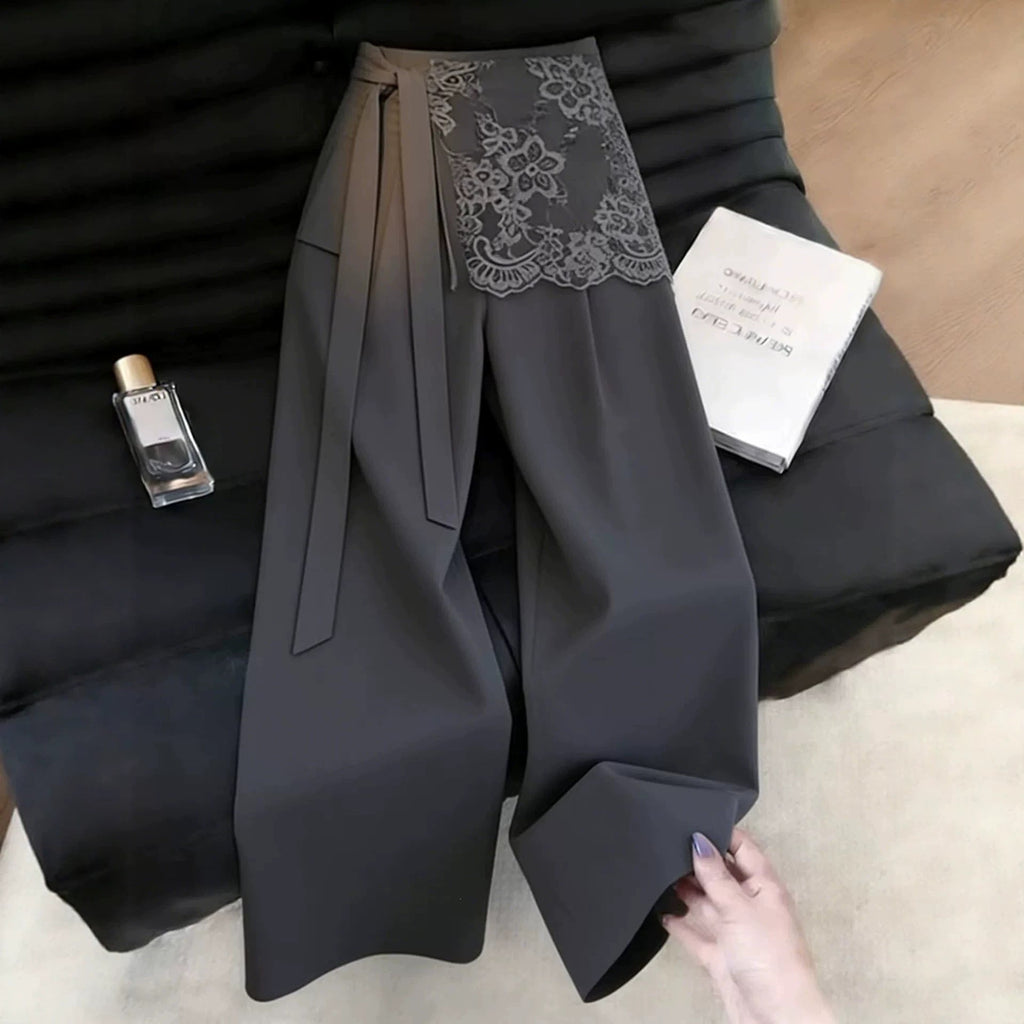 Bexley | Womens Trousers Wide Leg Faux Two Piece Suit Pants