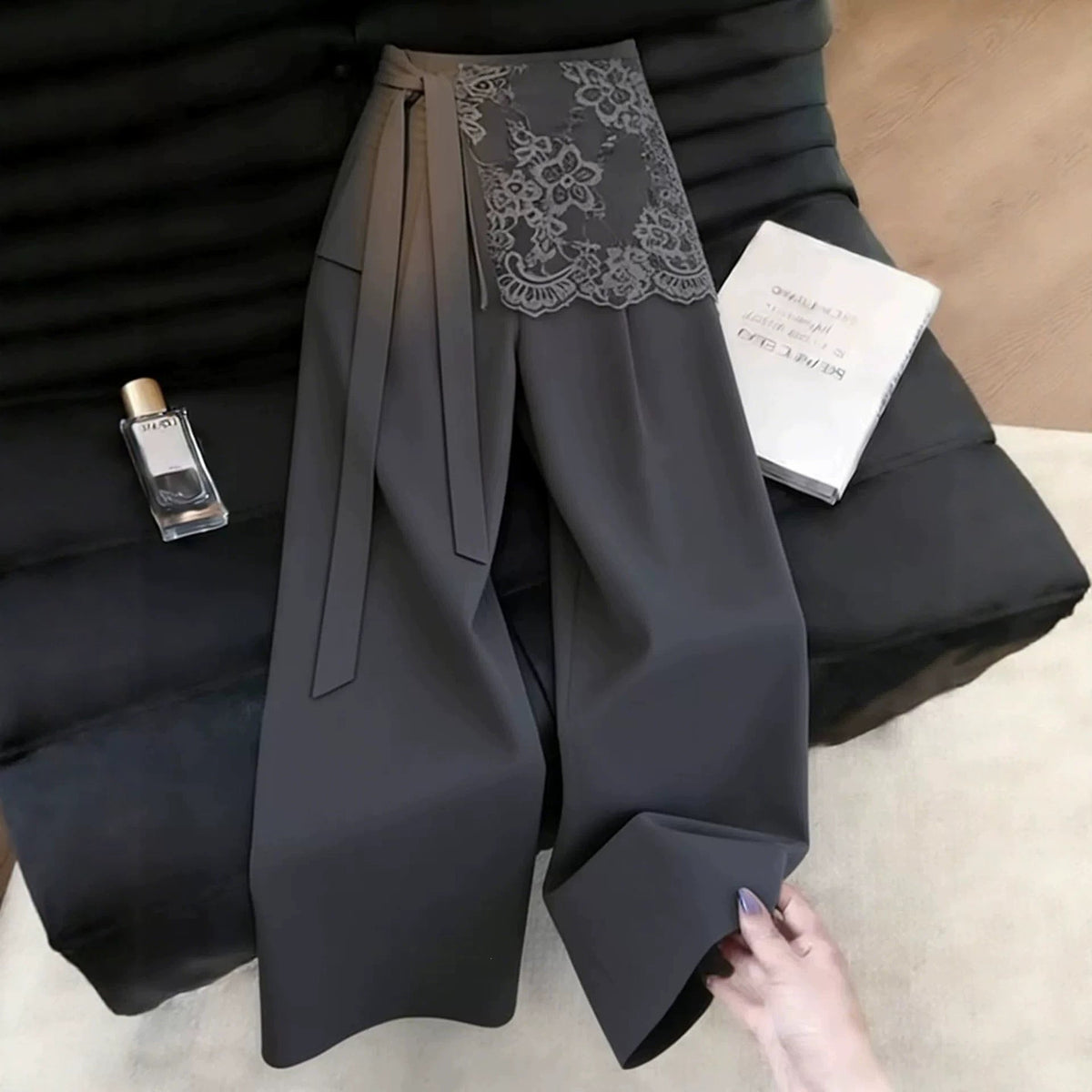 Bexley | Womens Trousers Wide Leg Faux Two Piece Suit Pants
