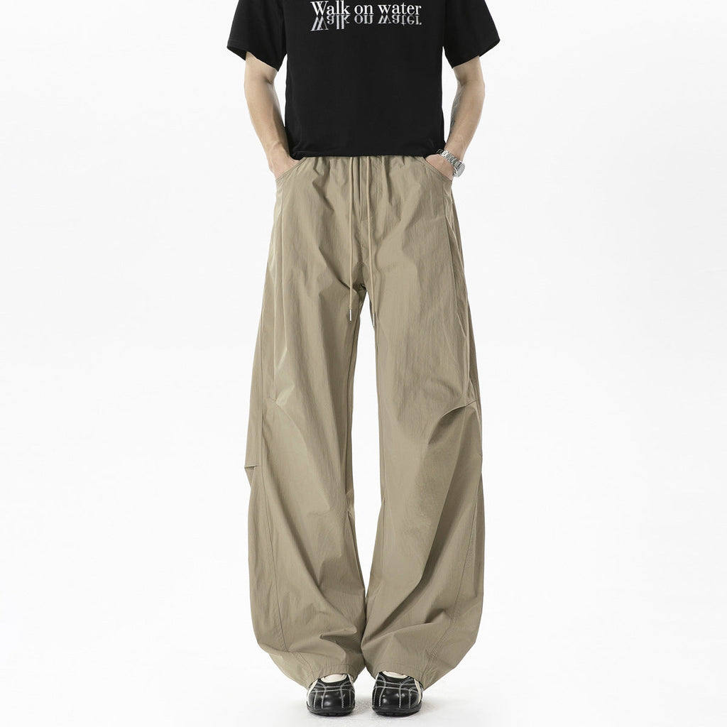 Gustav | Mens Trousers Lightweight Pleated Wide Leg Casual Pants