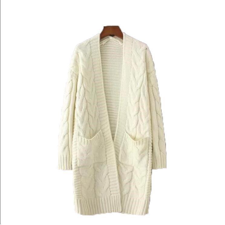 Emmett | Womens Cardigan Knitted Cable Twist Open Front Sweater