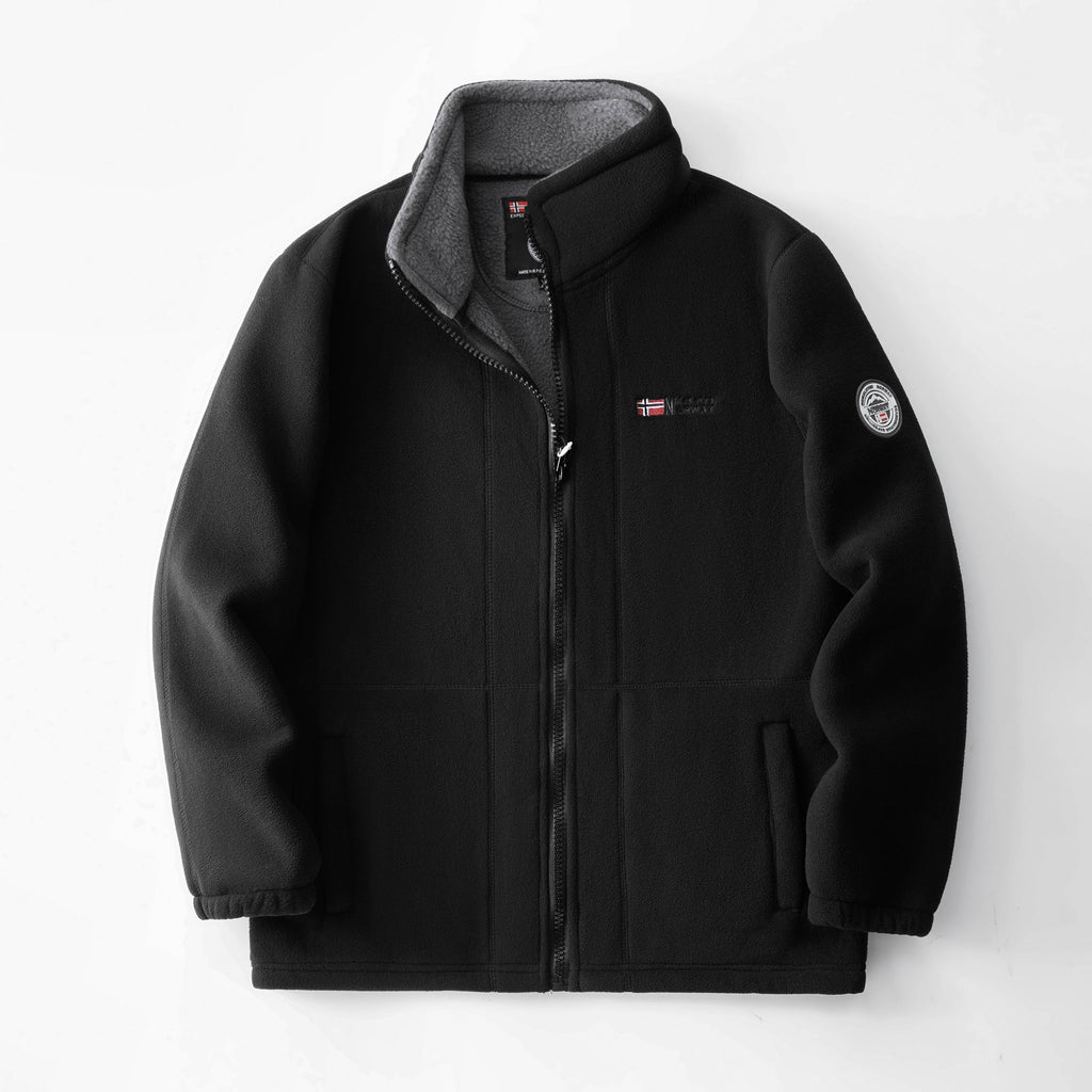 Percival | Mens Fleece Jacket Zip Up Warm Winter Casual Jacket