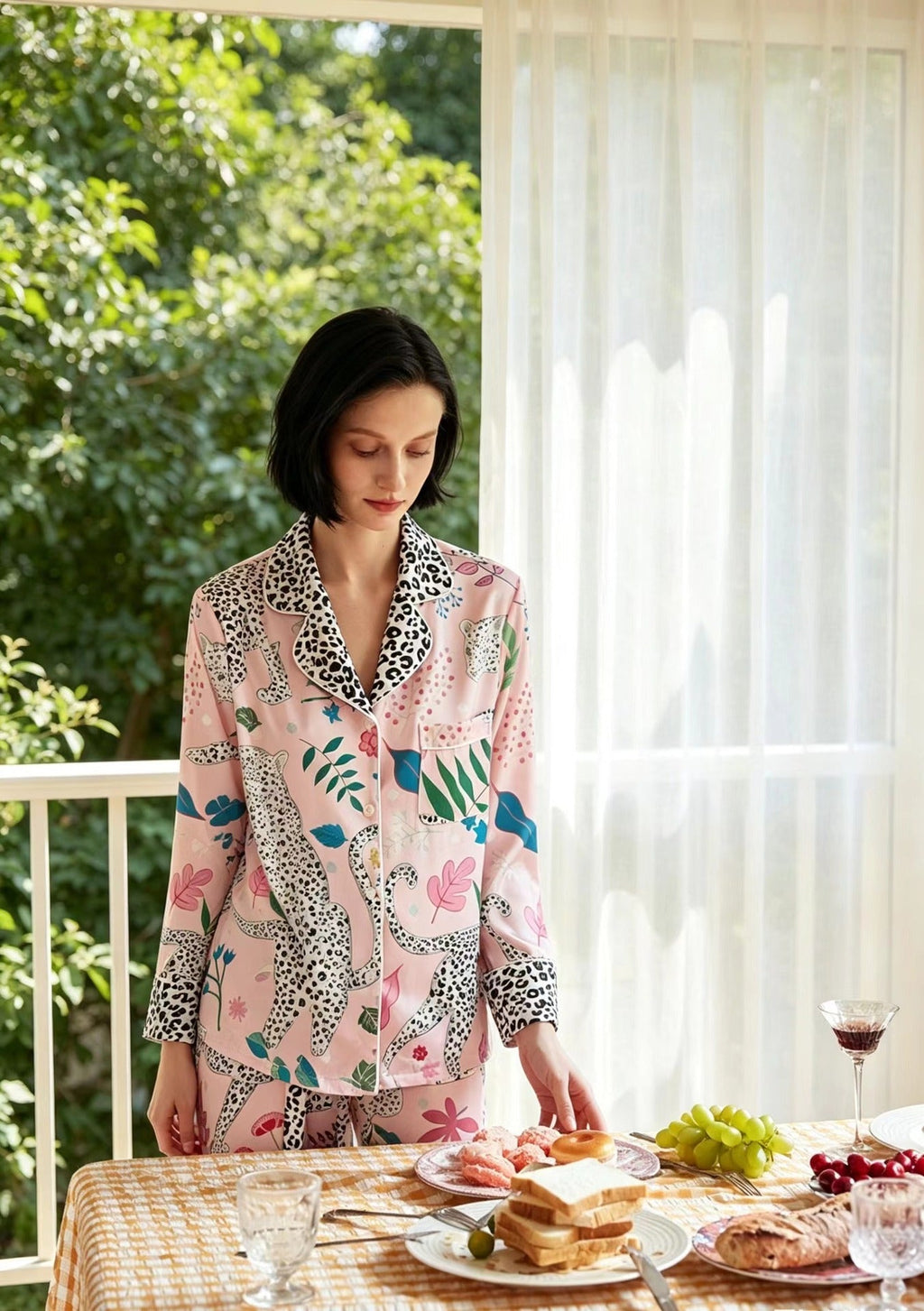 Marlowe | Womens Long Sleeve Satin Pyjama Set
