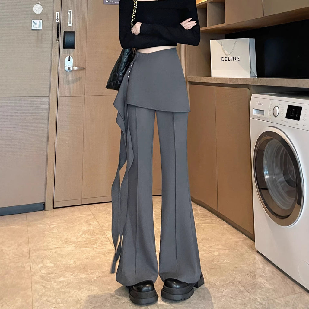 Marlowe | Womens Trousers Flared High Waisted Suit Casual Pants