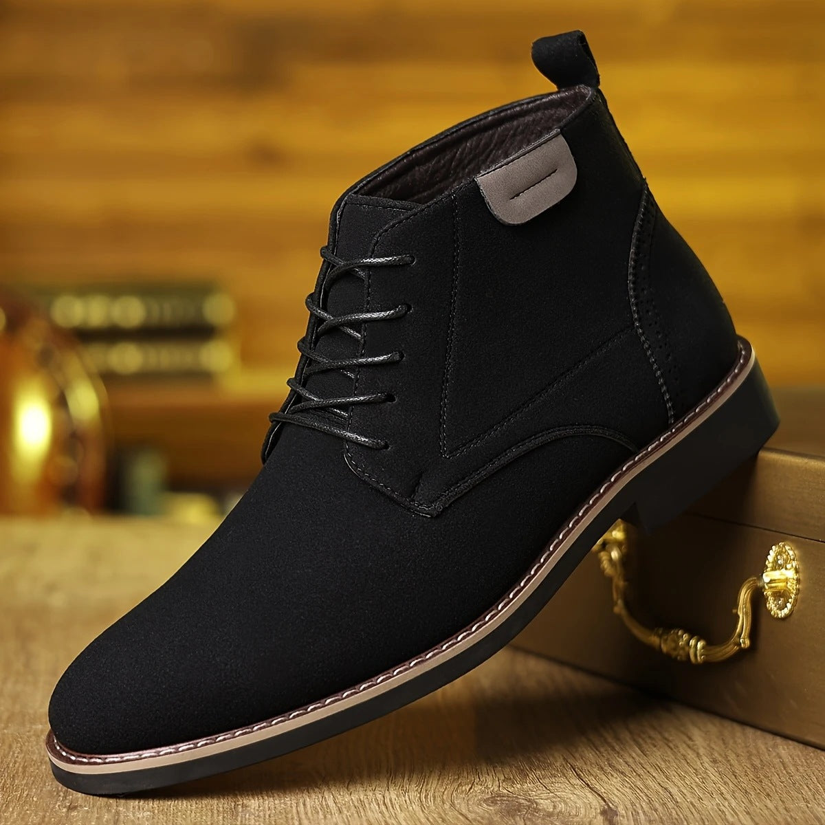 Alden | Mens Chelsea Boots Casual Lace Up Business Ankle Boots - 1