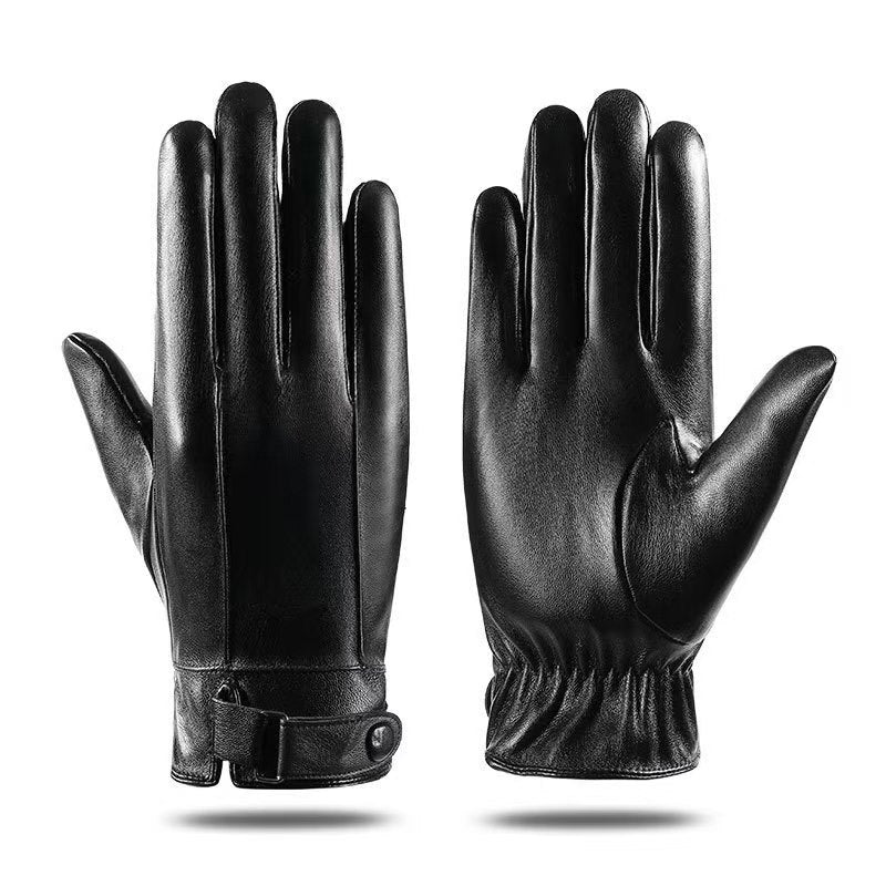 Valentine | Womens Leather Touch Screen Warm Cycling Gloves - 1
