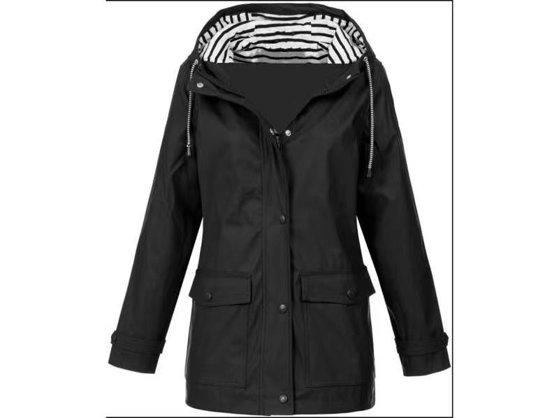 Adaline | Womens Waterproof Jacket Hooded Windproof Lightweight Rain Coat