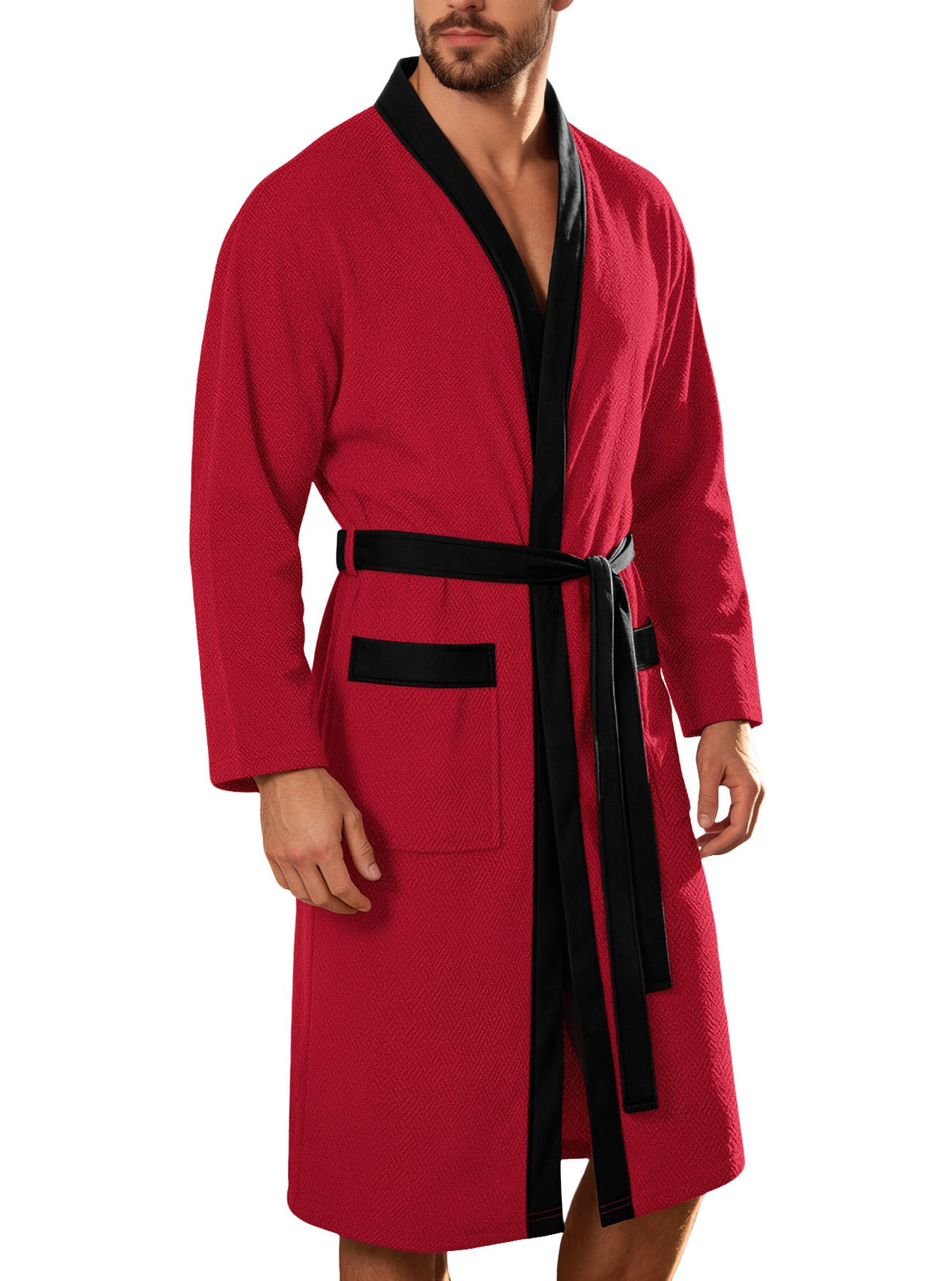 Alden | Mens Dressing Gown Towelling Bathrobe Robe Loungewear