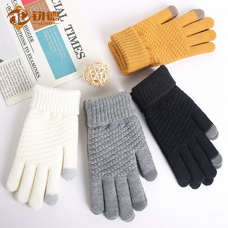 Odette | Womens Fleece Lined Warm Winter Touch Screen Knitted Gloves - 1