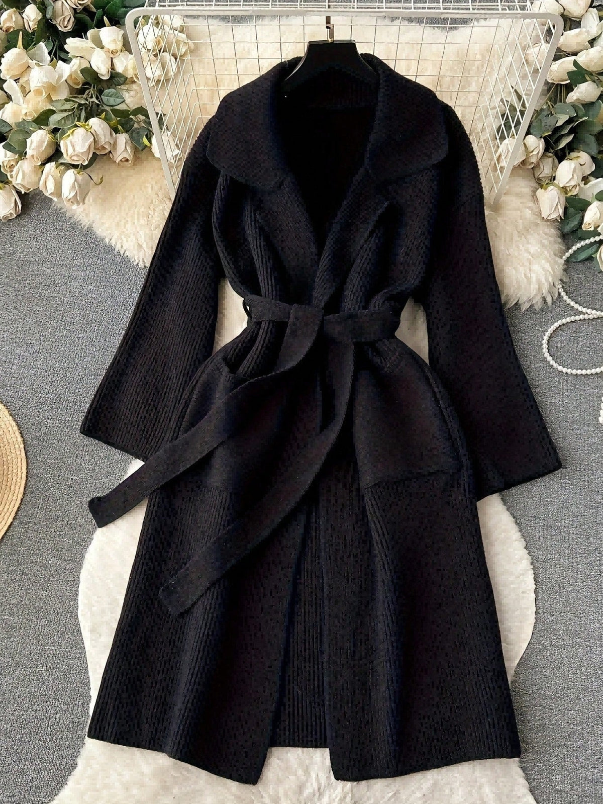 Pippa | Womens Cardigan Knitted Longline Open Front Sweater