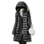 Wendell | Womens Puffer Coat Longline Hooded Down Warm Winter Coat