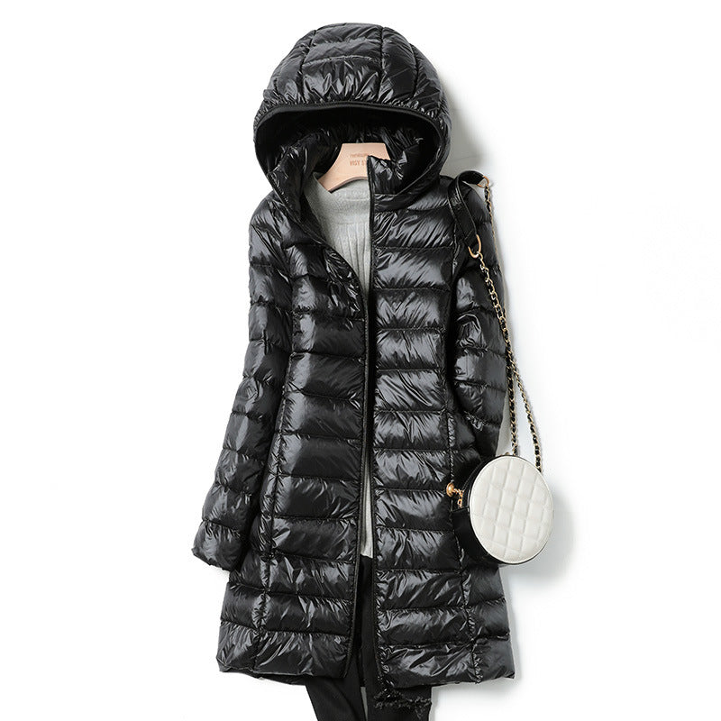 Wendell | Womens Puffer Coat Longline Hooded Down Warm Winter Coat