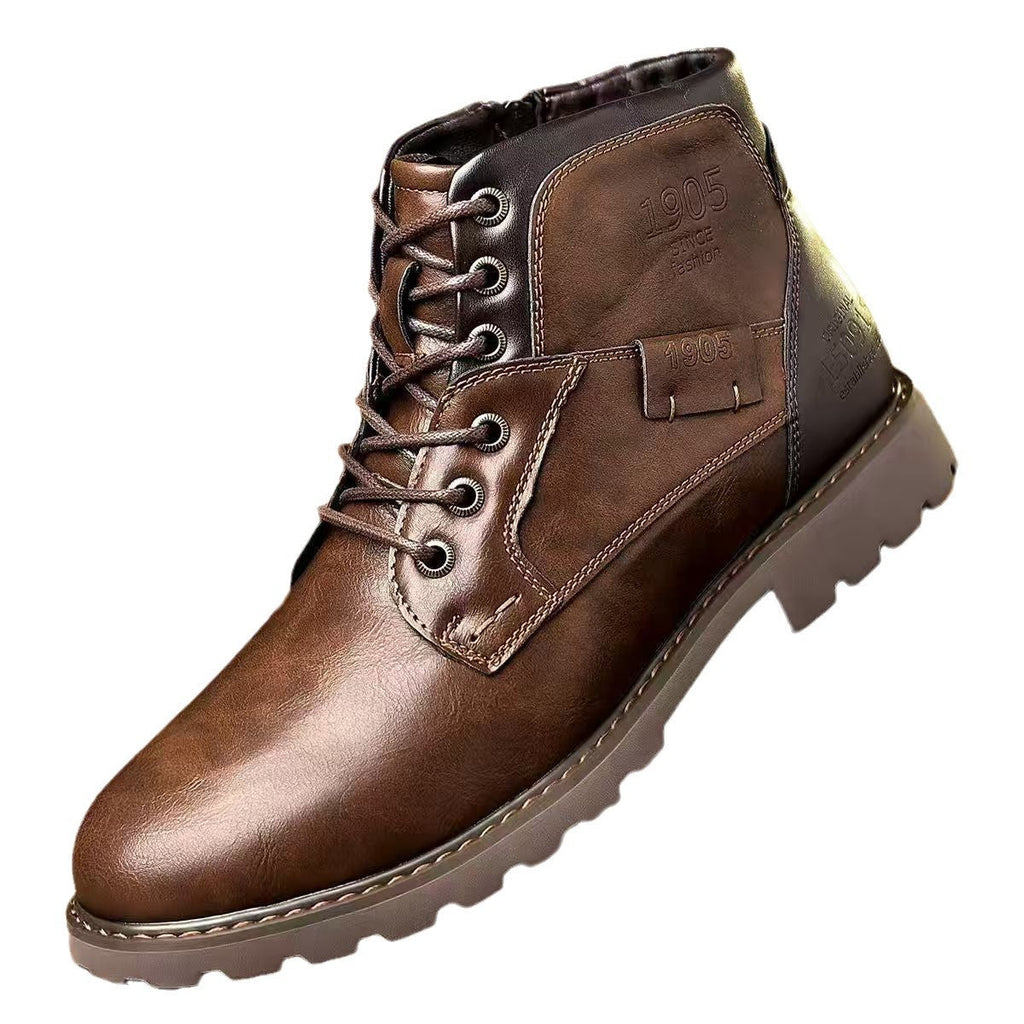 Ulf | Mens Work Boots Ankle Zip Up Desert Boots - 5
