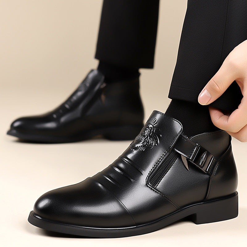 Archer | Mens Business Casual Pointed Leather Formal Shoes - 11