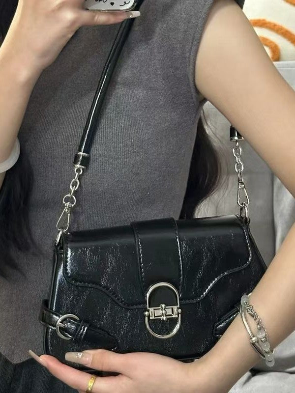 York | Womens Shoulder Bag Underarm Baguette Handbag Small
