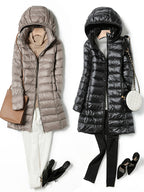 Wendell | Womens Puffer Coat Longline Hooded Down Warm Winter Coat