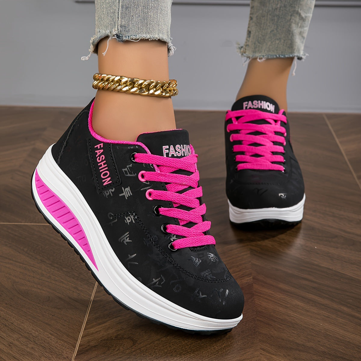 Kaia | Womens Trainers Platform Chunky Lace Up Casual Sneakers