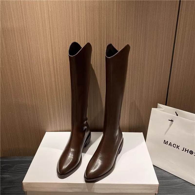 Isolde | Womens Knee High Boots Pointed Toe Winter Boots - 5