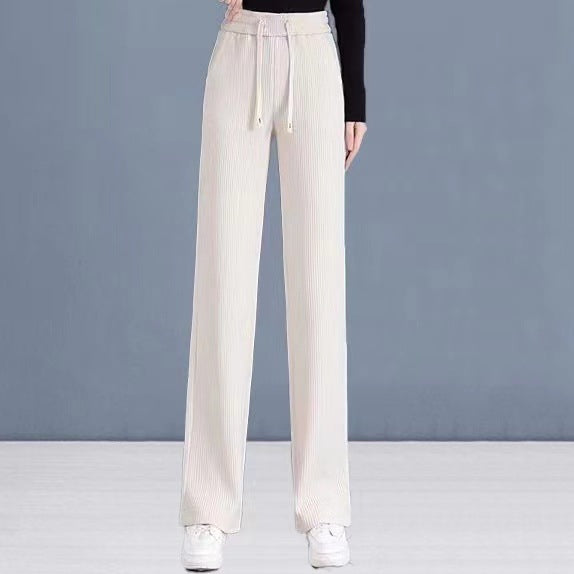 Winifred | Womens Trousers Corduroy Wide Leg High Waisted Casual Pants