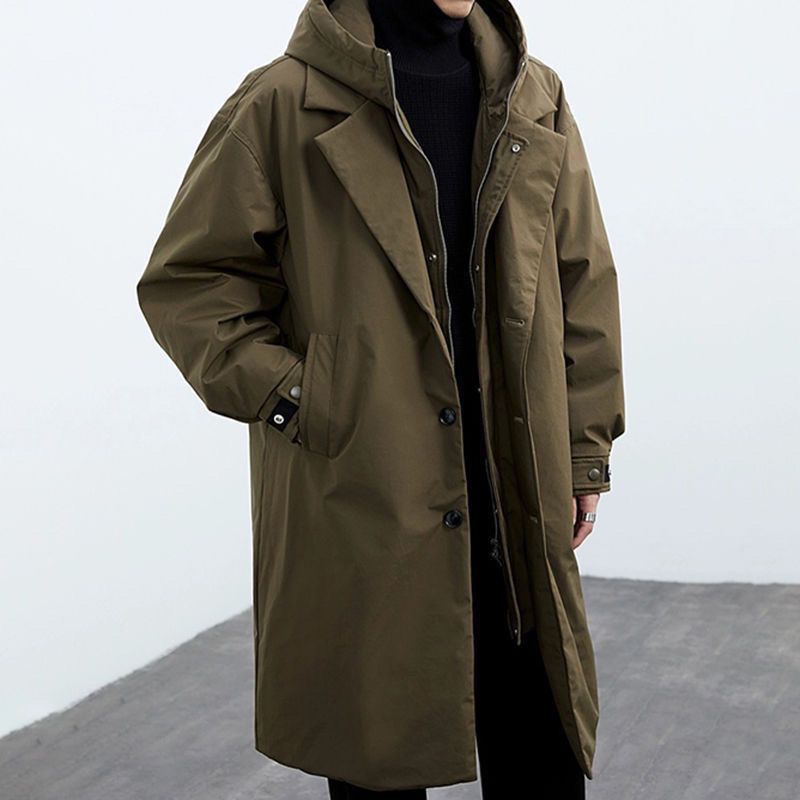 Wilhelmina | Mens Trench Winter Hooded Parka Mid Length Coat - 7