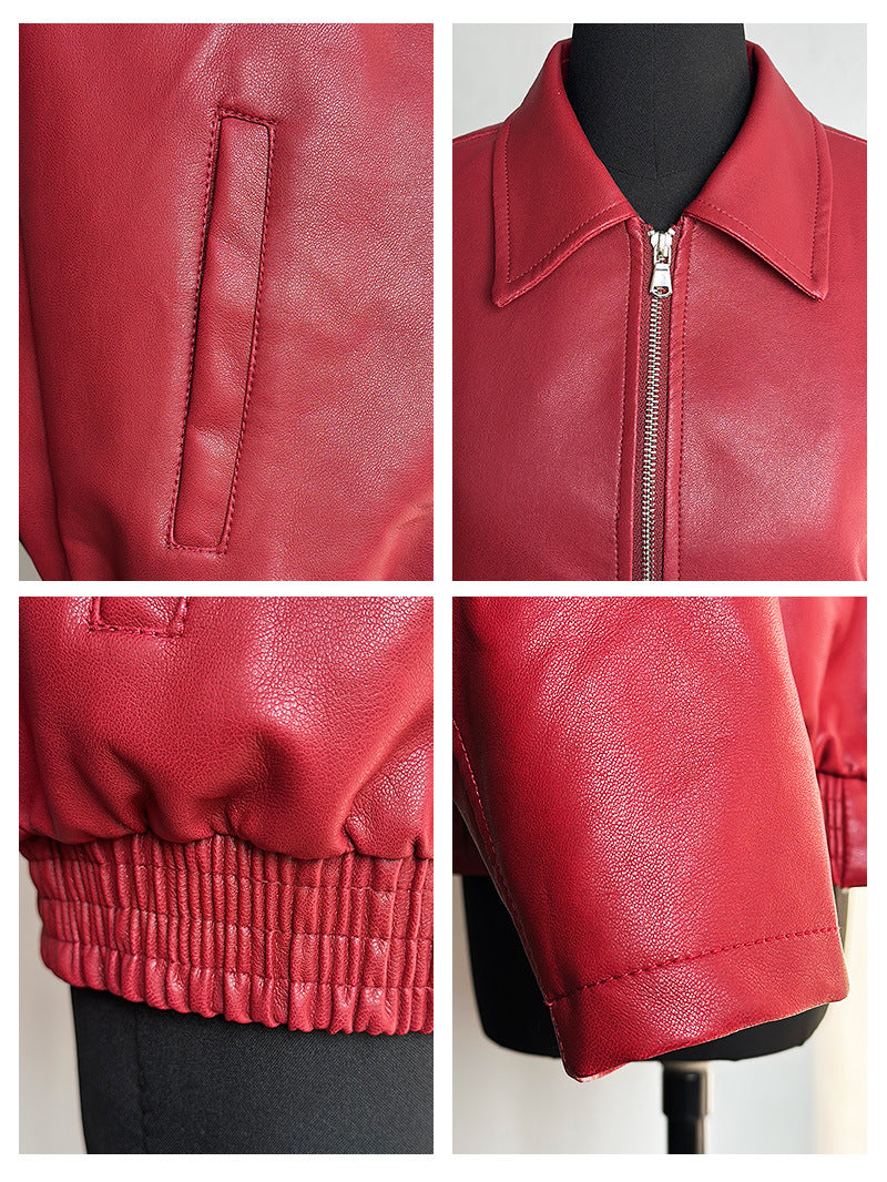 Xander | Mens Faux Leather Biker Motorcycle Street Jacket - 4