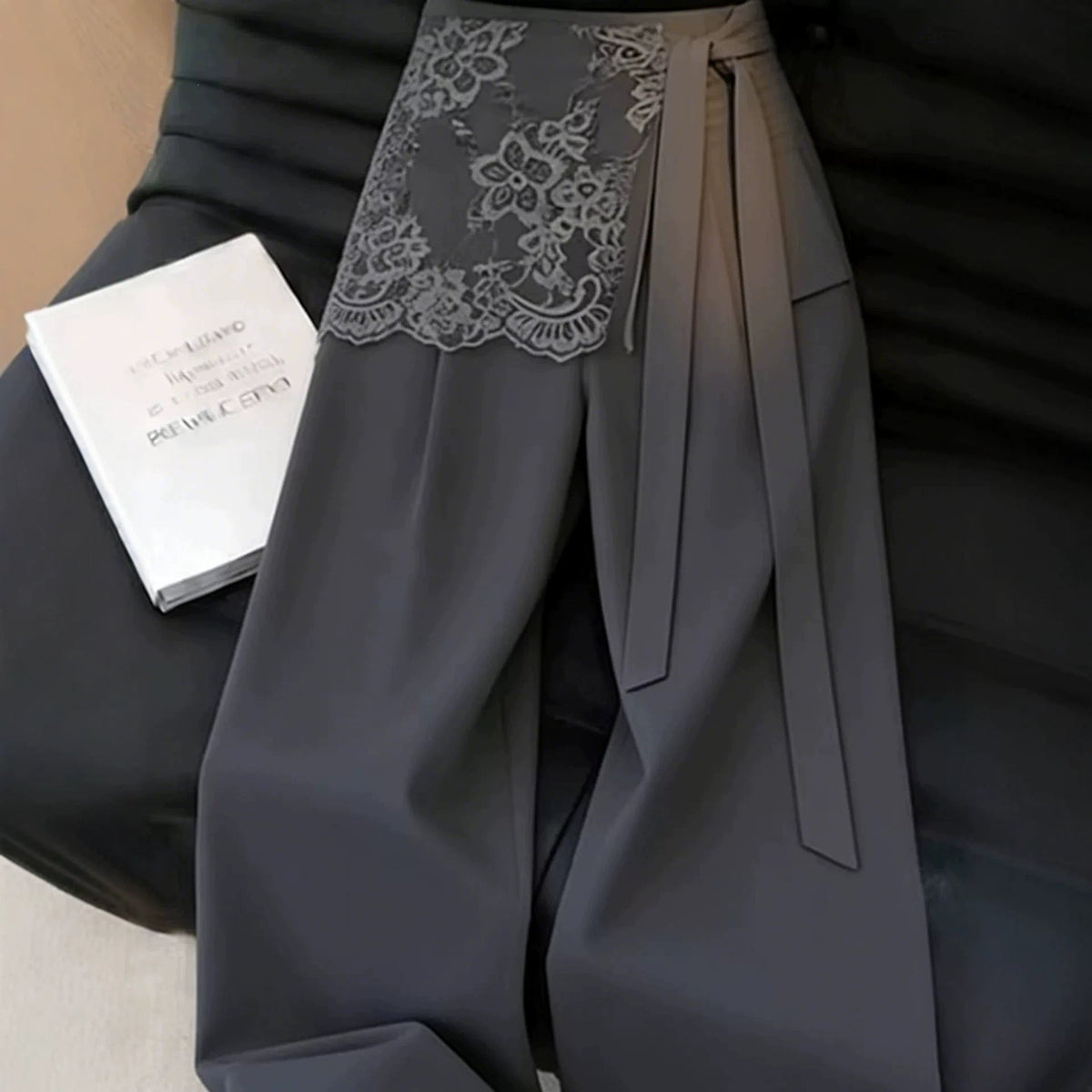 Bexley | Womens Trousers Wide Leg Faux Two Piece Suit Pants