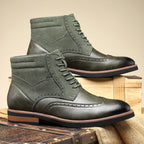 Nikolai | Mens Boots Leather Ankle Boots British Retro Casual Boots - 9
