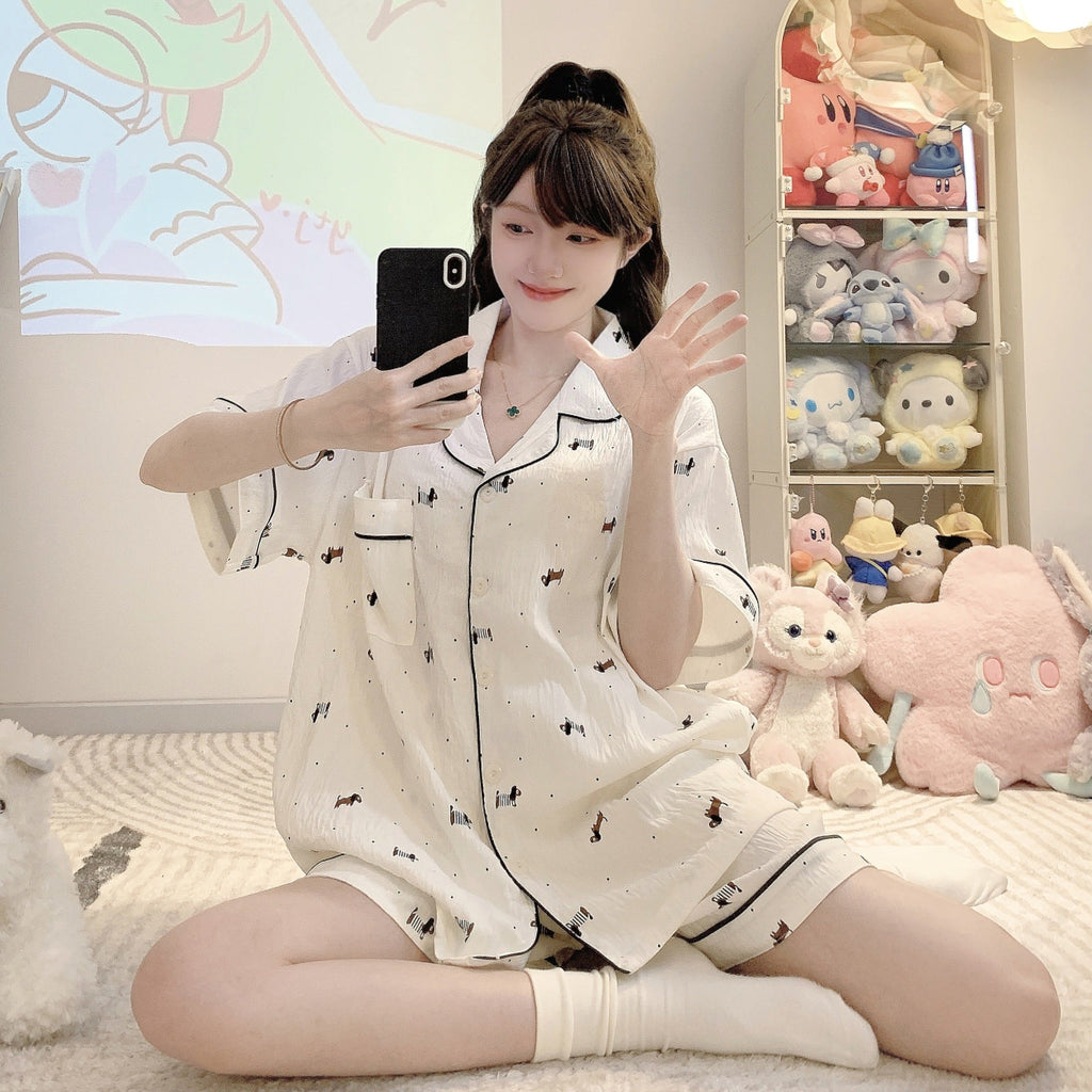 Maisie | Womens Cotton Three Piece Pyjama Set