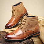 Nikolai | Mens Boots Leather Ankle Boots British Retro Casual Boots - 7