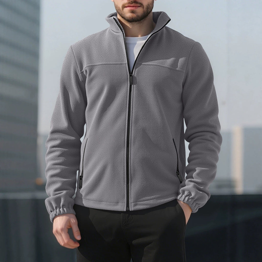 Ottoline | Mens Fleece Lined Winter Warm Stand Collar Jacket - 2