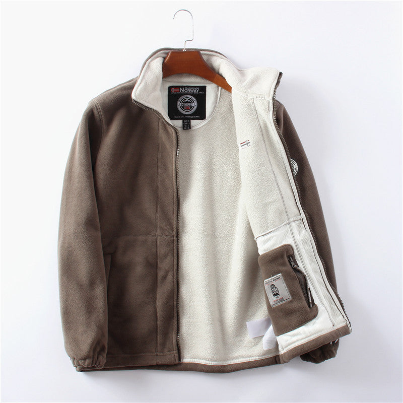 Percival | Mens Fleece Jacket Zip Up Warm Winter Casual Jacket